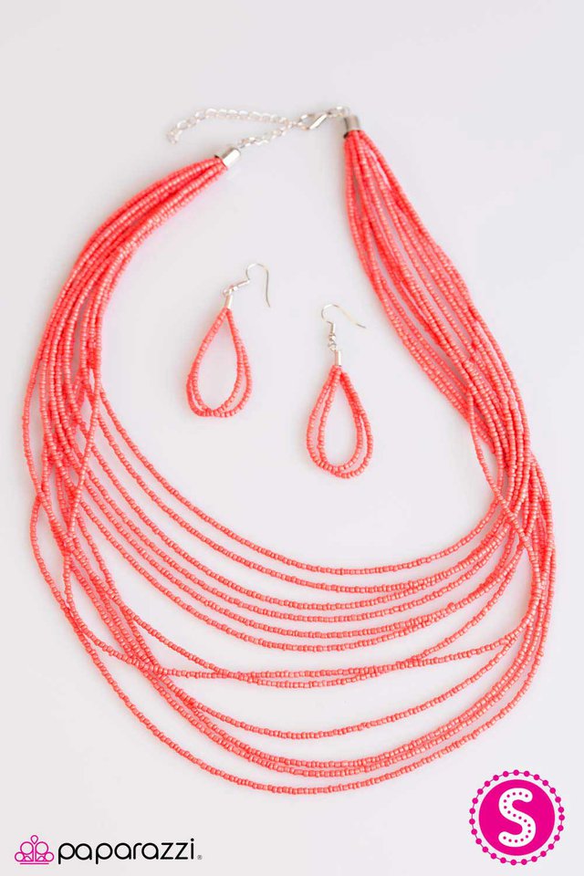 Paparazzi ♥ A BEAD-iful Adventure - Orange ♥ Necklace