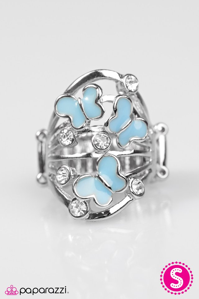 Paparazzi ♥ Butterfly Botanical - Blue ♥ Ring