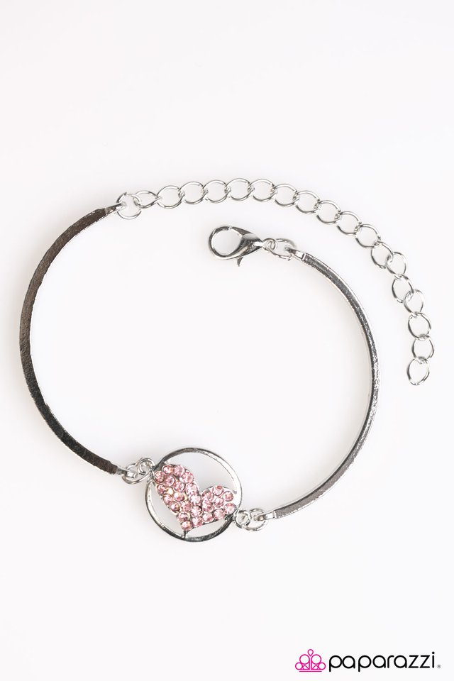 Paparazzi ♥ HEART Knock Life - Pink ♥ Bracelet