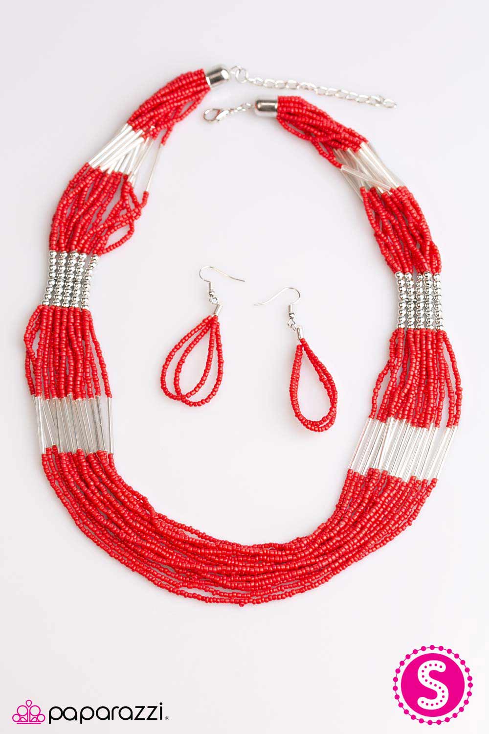 Paparazzi ♥ Let It BEAD - Red ♥ Necklace