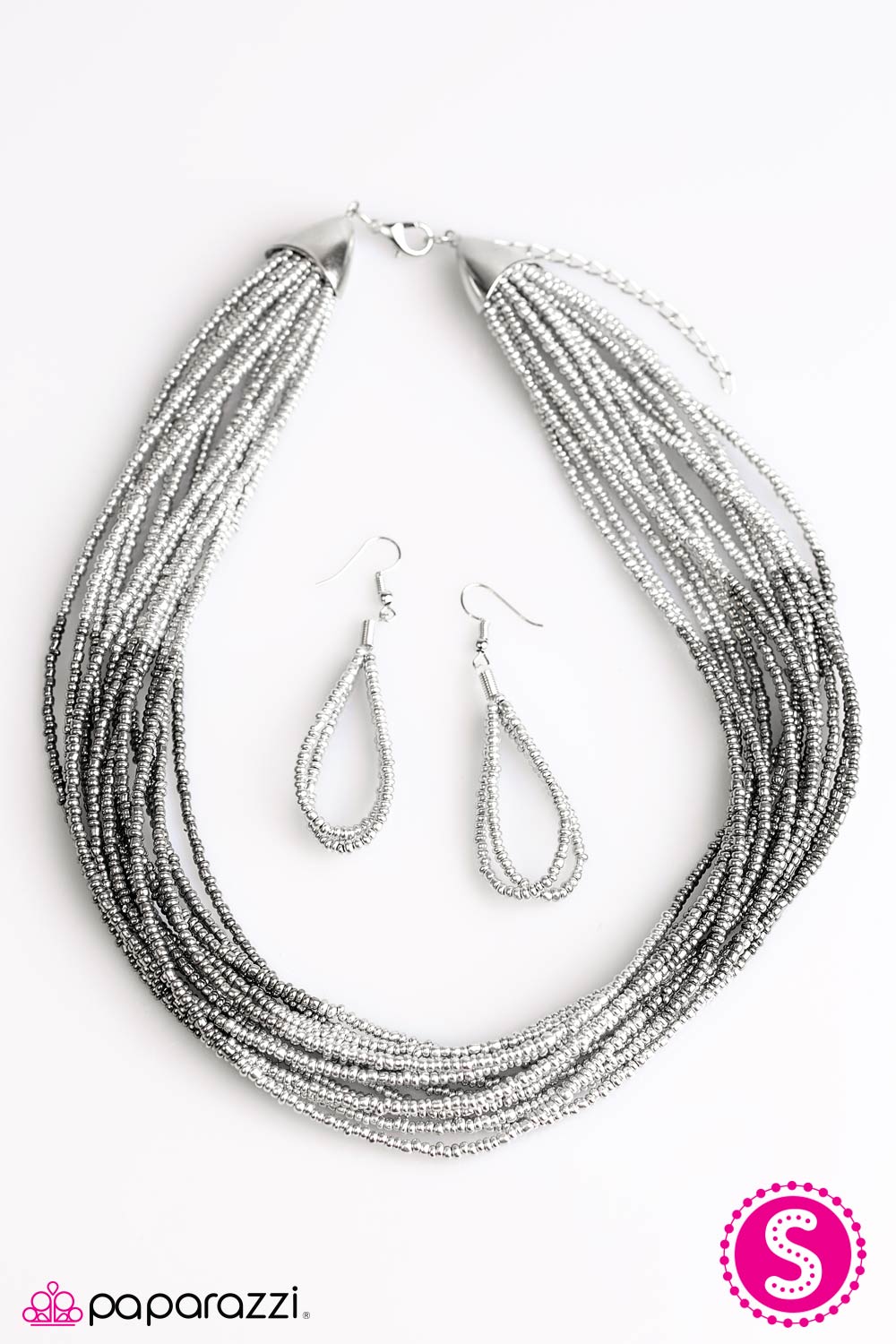 Paparazzi ♥ Born To BEAD Wild - Silver ♥ Necklace