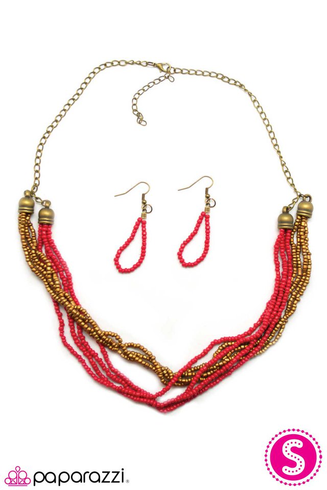 Paparazzi ♥ Blazing a Trail - Red ♥ Necklace