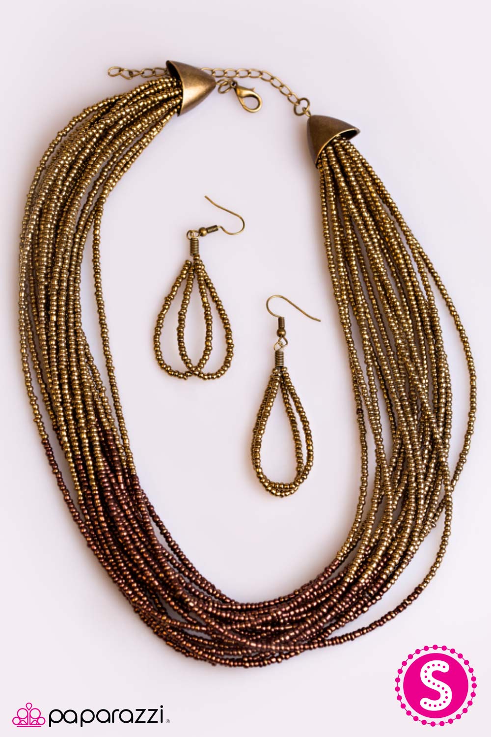 Paparazzi ♥ Mesa Mirage - Brass ♥ Necklace