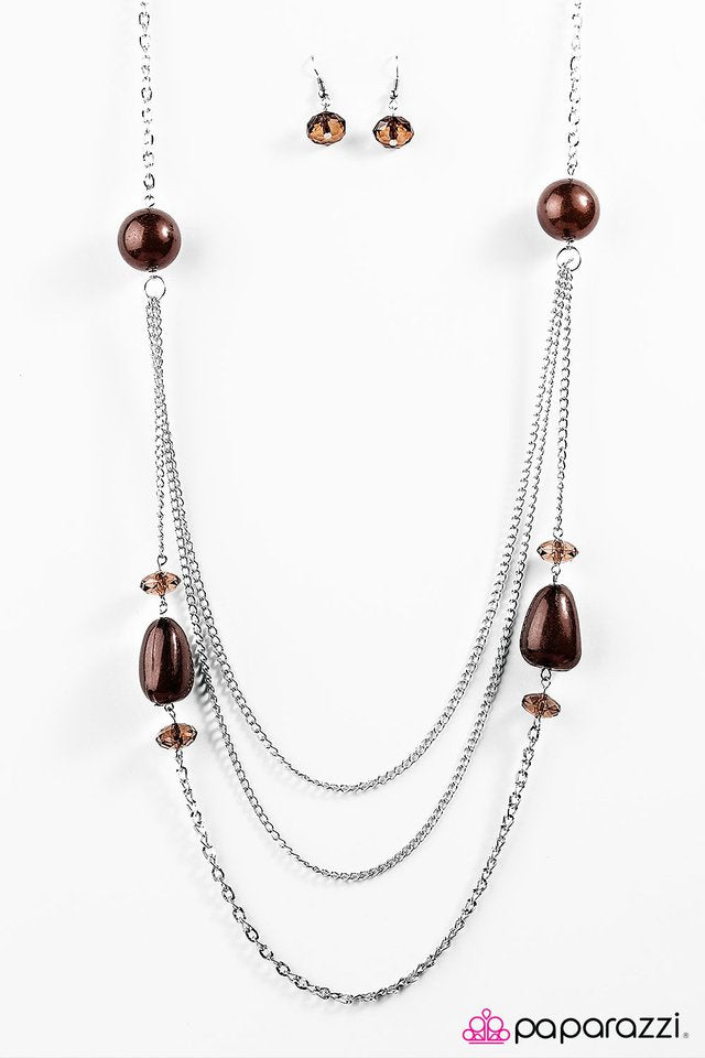 Paparazzi ♥ Carefree Casual - Brown ♥ Necklace
