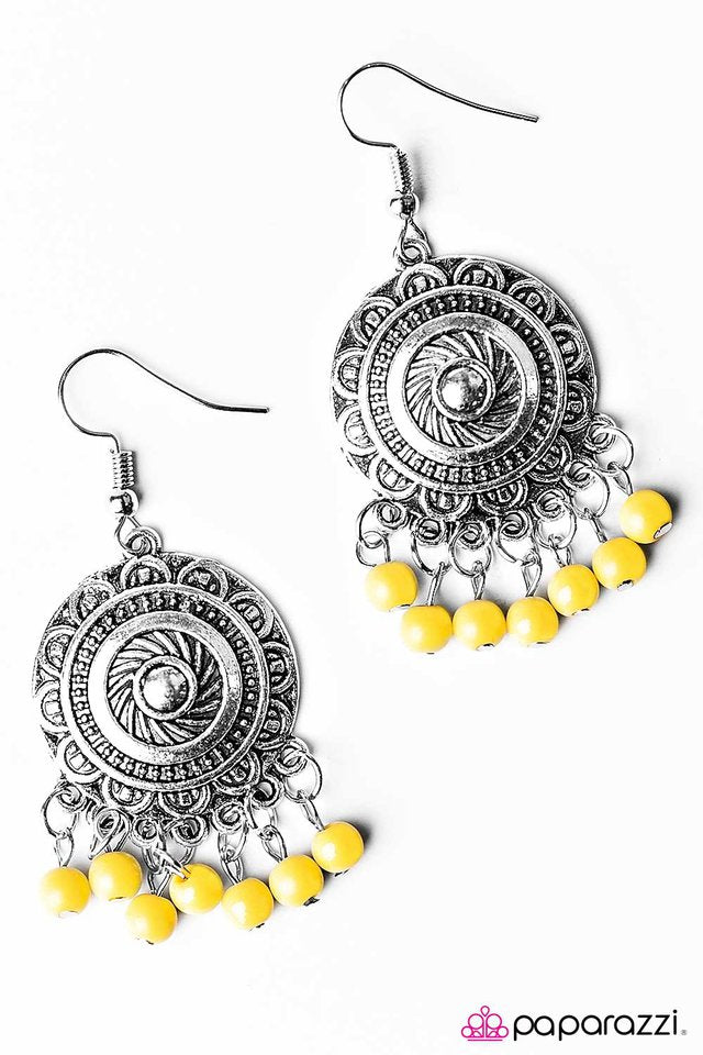 Paparazzi ♥ SOL What? - Yellow ♥ Earrings