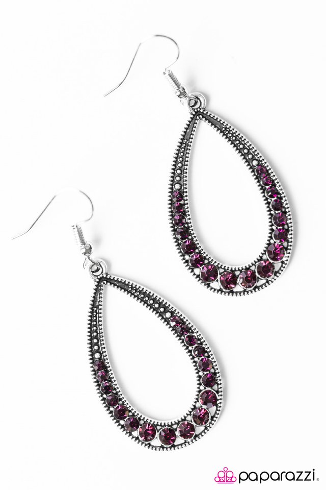 Paparazzi ♥ Cloudy With A Chance of SPARKLE - Purple ♥ Earrings