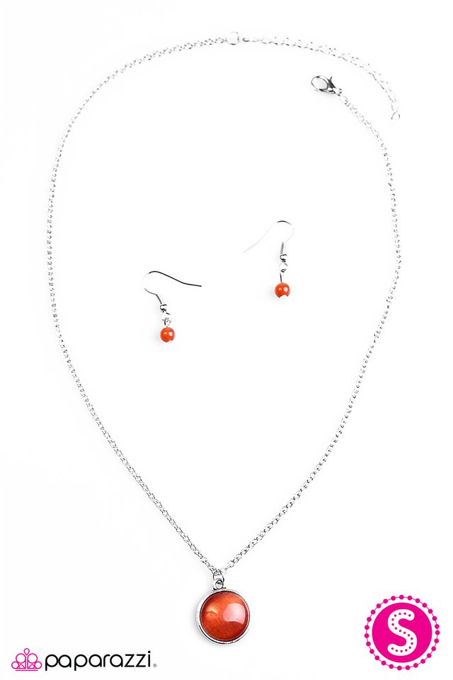 Paparazzi ♥ Give Me The Moon - Orange ♥ Necklace
