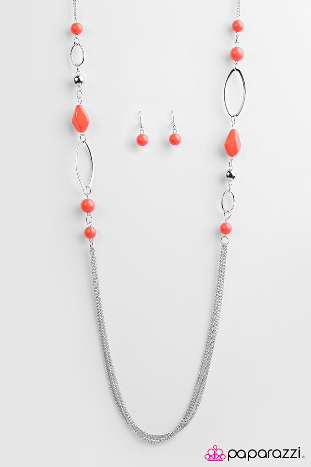 Paparazzi ♥ Dreamy Daydreams - Orange ♥ Necklace