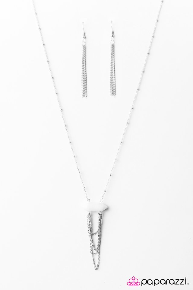 Paparazzi ♥ It All Goes to GLOW! - White ♥ Necklace