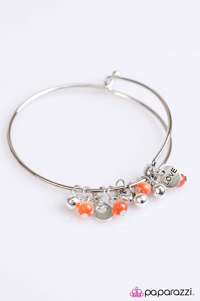 Paparazzi ♥ Party HEARTY - Orange ♥ Bracelet