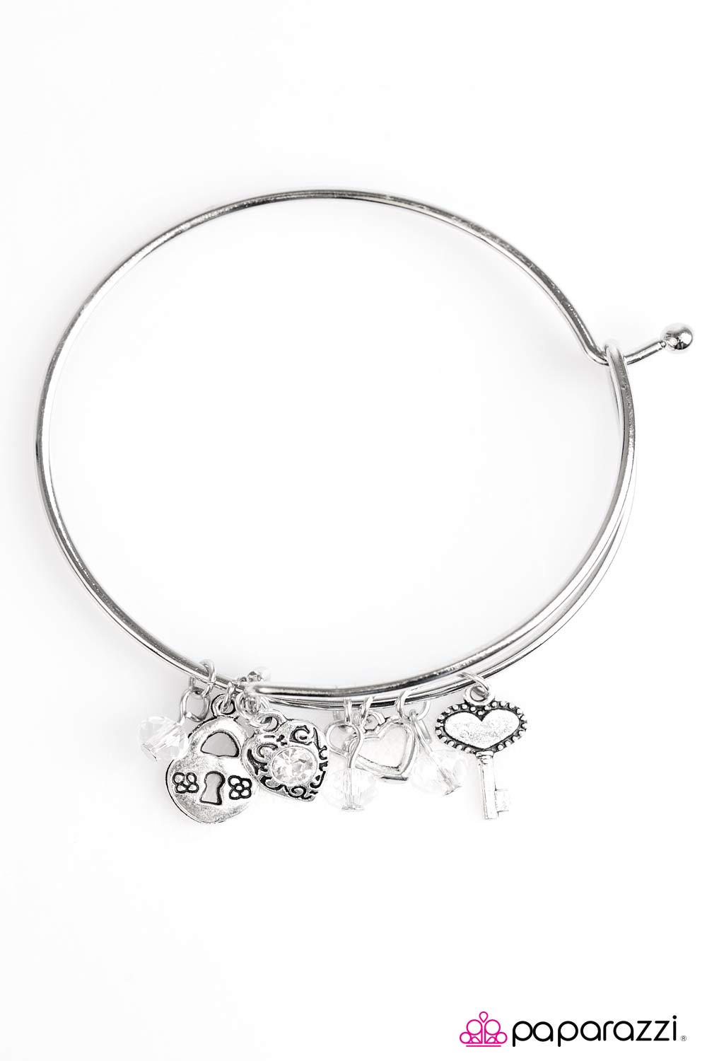 Paparazzi ♥ Love Makes The World Go Round - White ♥ Bracelet