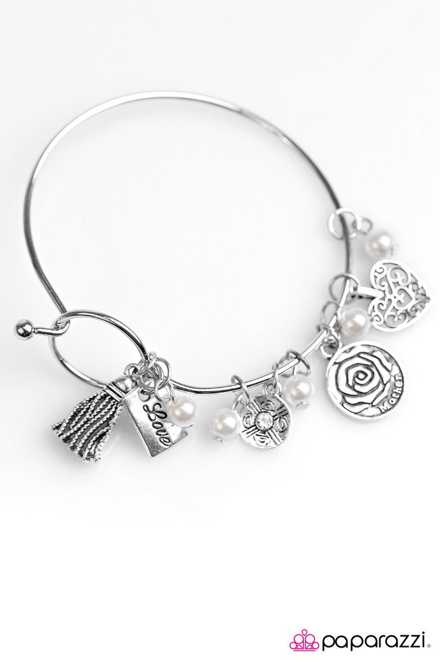 Paparazzi ♥ Like Mother, Like Daughter - White ♥ Bracelet