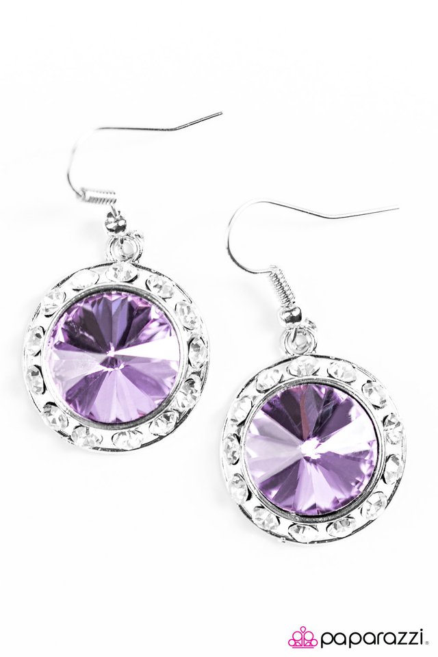 Paparazzi ♥ Turn on the Sparkle - Purple ♥ Earrings