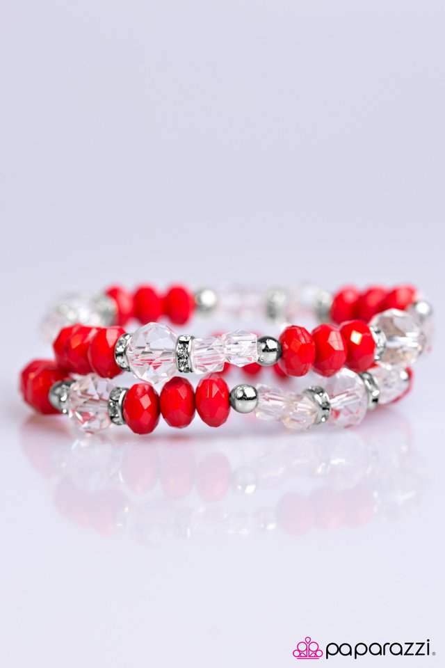 Paparazzi ♥ A Midsummer Nights GLEAM - Red ♥ Bracelet