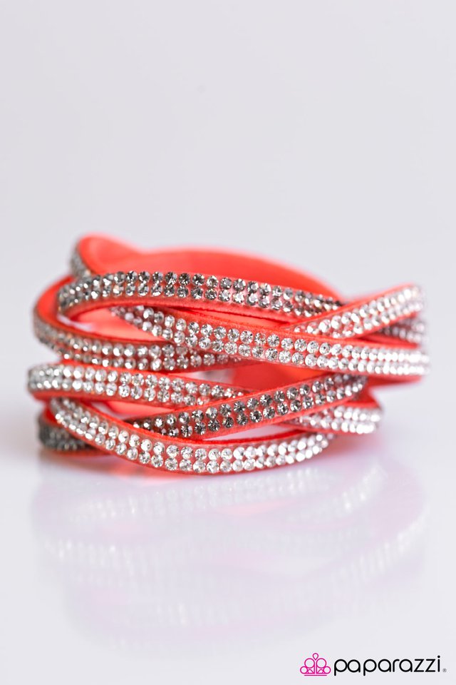 Paparazzi ♥ Send In The Sparkle! - Orange ♥ Bracelet