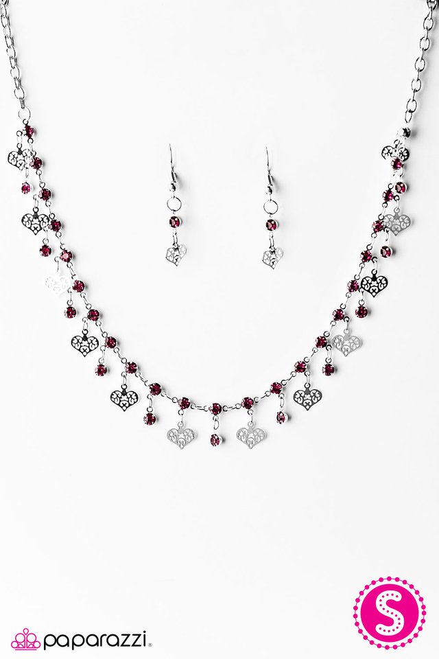 Paparazzi ♥ With Open Hearts - Pink ♥ Necklace