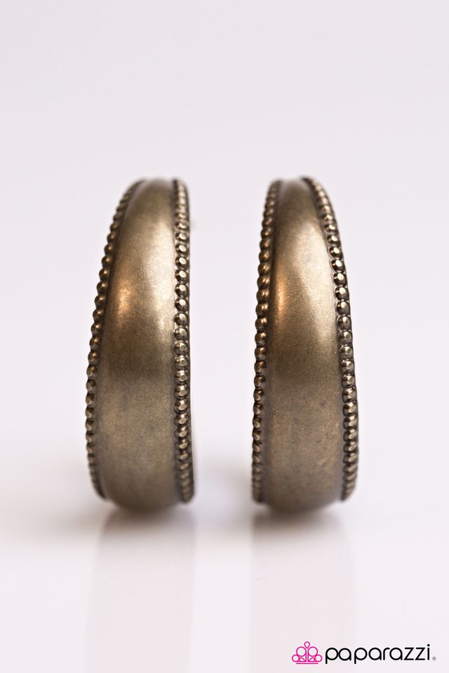 Paparazzi ♥ Saved By The BELLBOTTOMS - Brass ♥ Earrings