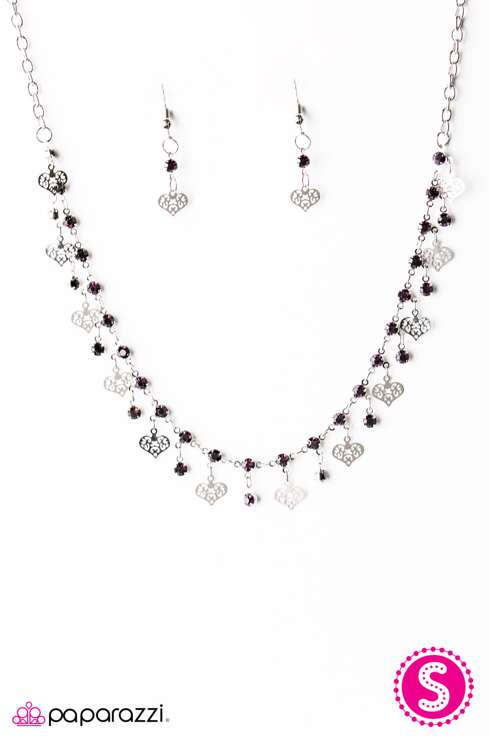 Paparazzi ♥ With Open Hearts - Purple ♥ Necklace