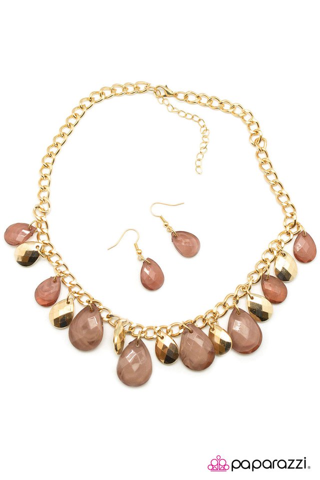 Paparazzi ♥ Drops of Cognac - Brown ♥ Necklace