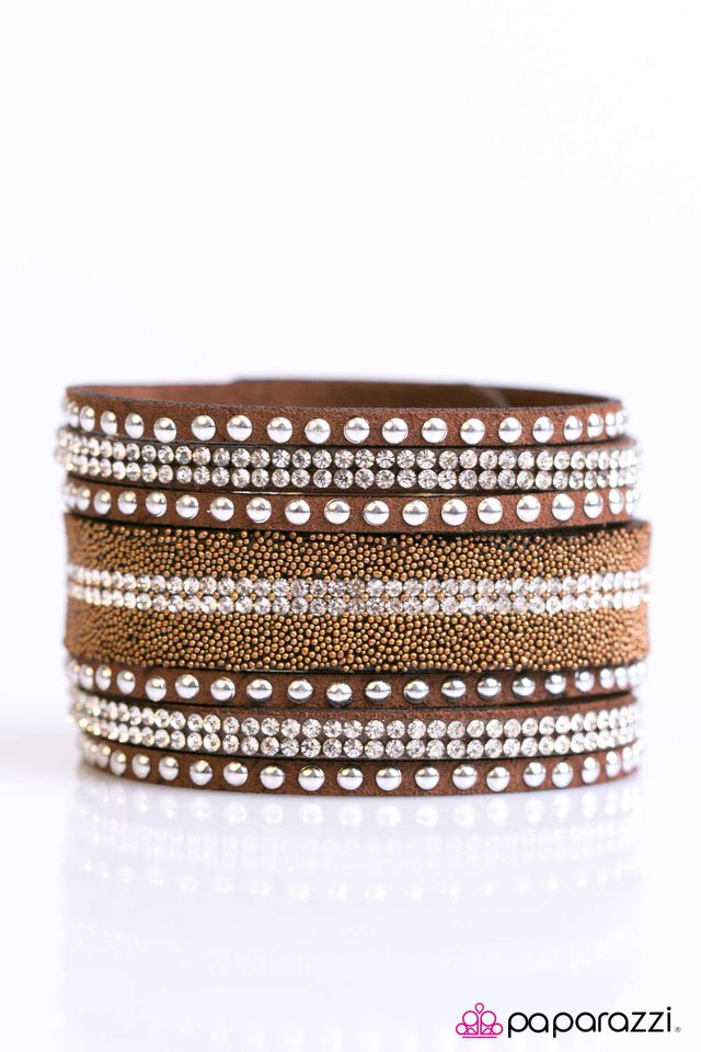 Paparazzi ♥ Full SPARKLE Ahead! - Brown ♥ Bracelet