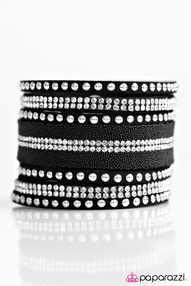 Paparazzi ♥ Full SPARKLE Ahead! - Black ♥ Bracelet