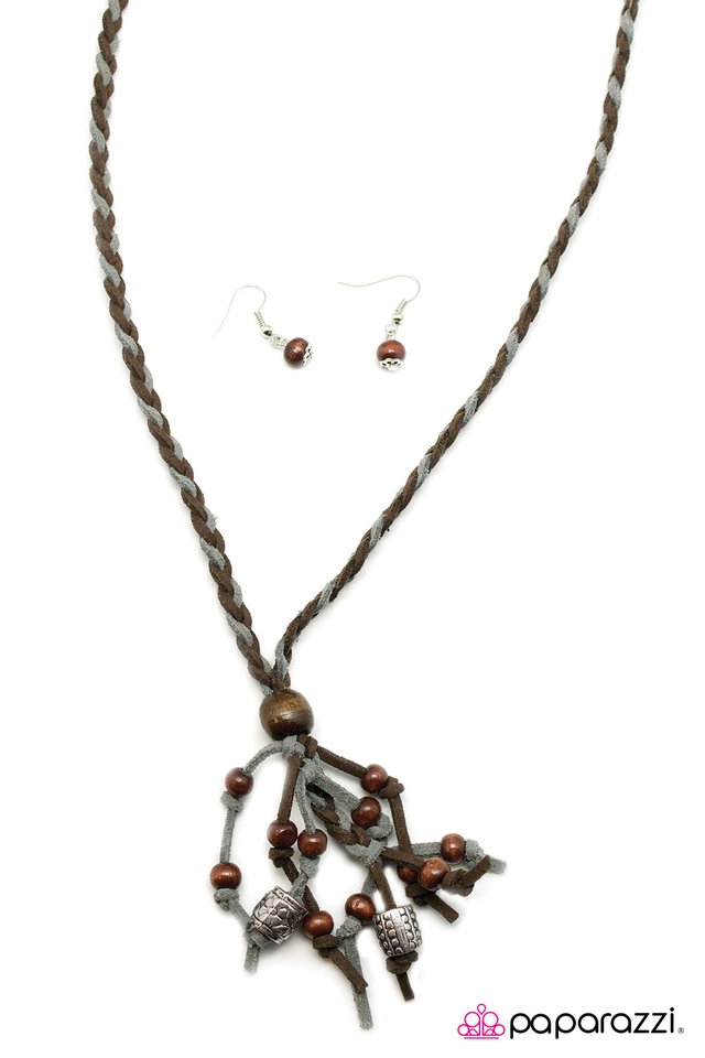 Paparazzi ♥ I Could Be SUEDE - Brown ♥ Necklace