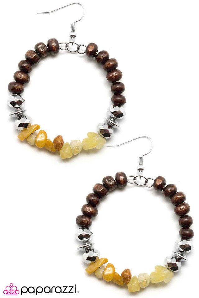 Paparazzi ♥ Indian Summer - Yellow ♥ Earrings