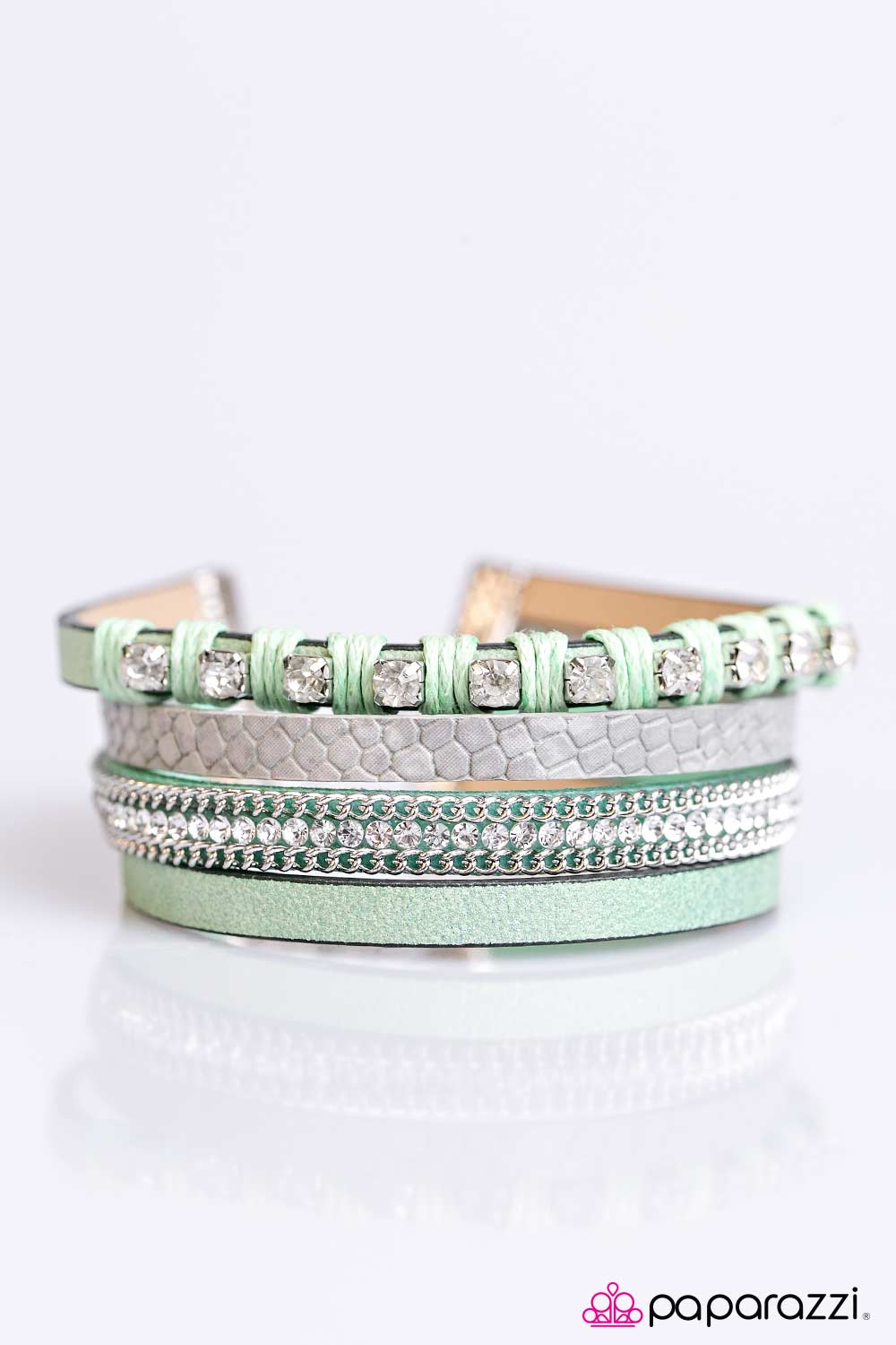Paparazzi ♥ Glam Jam - Green ♥ Bracelet