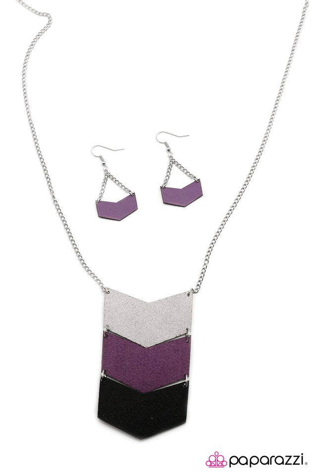 Paparazzi ♥ Third Times a Charm - Purple ♥ Necklace