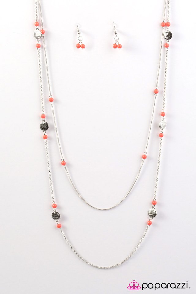 Paparazzi ♥ High Tides and Good Vibes - Orange ♥ Necklace