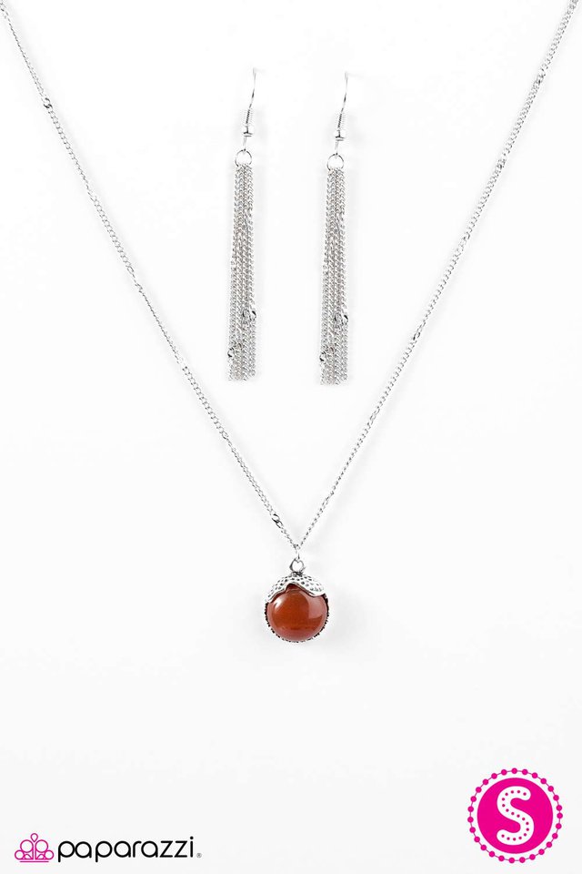 Paparazzi ♥ Beach Vibe - Orange ♥ Necklace