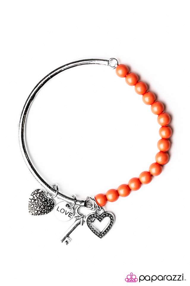 Paparazzi ♥ You Hold The Key - Orange ♥ Bracelet