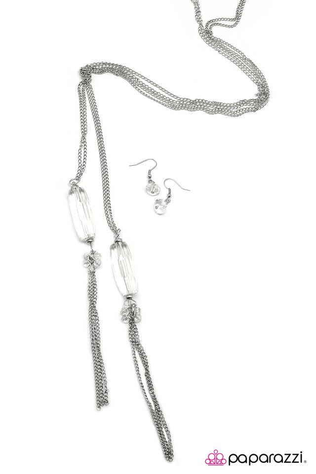 Paparazzi ♥ Worth the Tassel - White ♥ Necklace