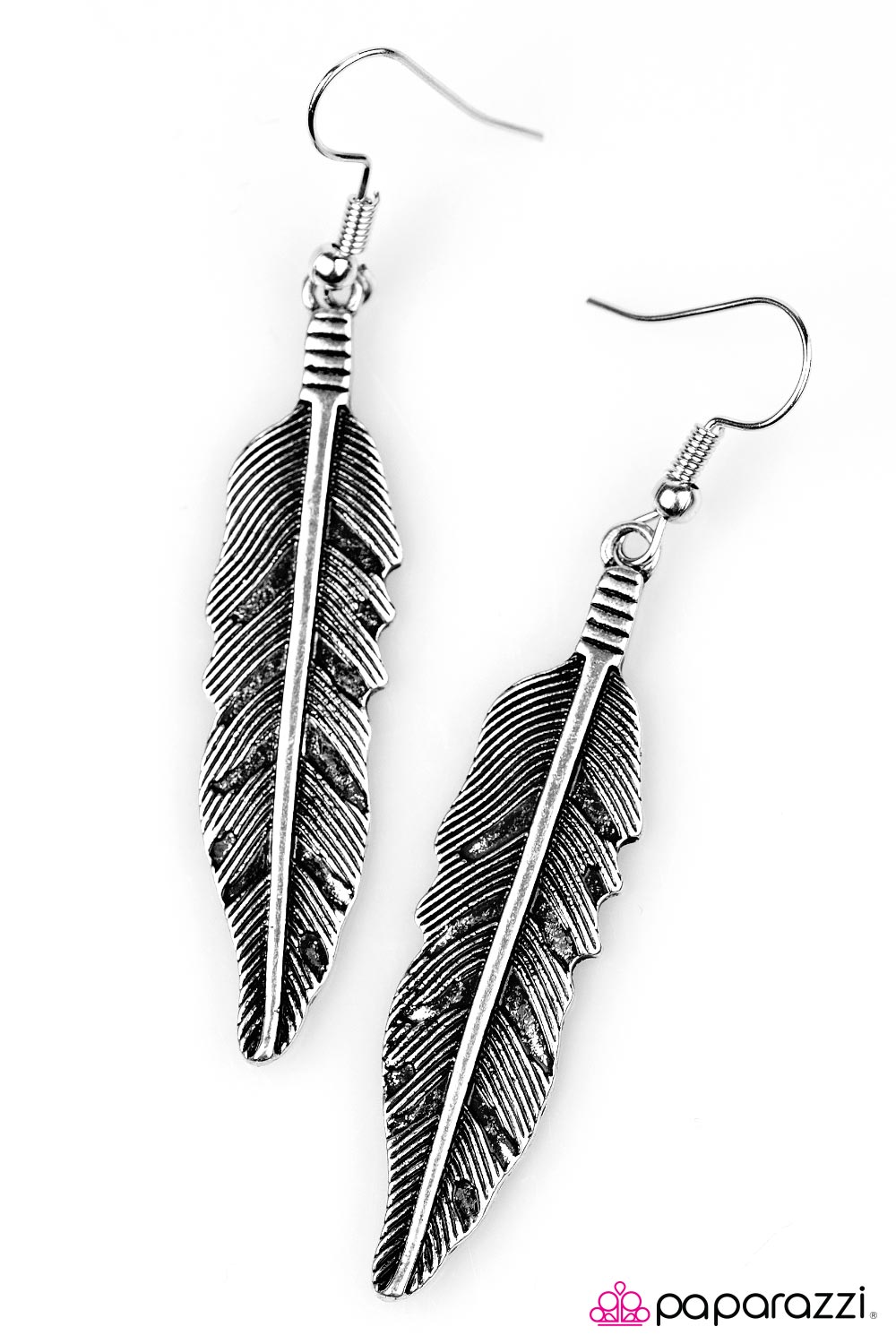 Paparazzi ♥ Go Fly - Silver ♥ Earrings