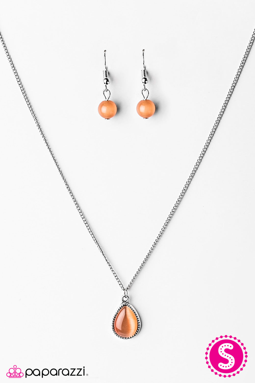 Paparazzi ♥ Its Raining GEMS - Orange ♥ Necklace