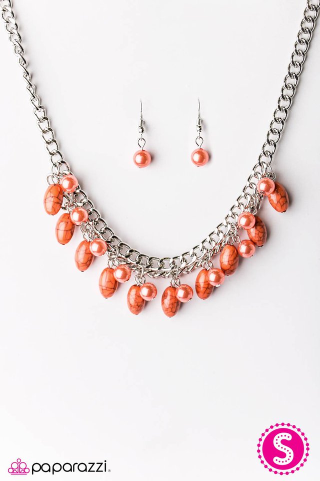Paparazzi ♥ Cant BEAD Tamed - Orange ♥ Necklace