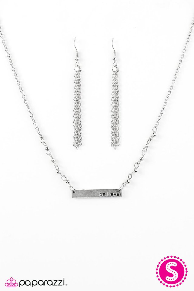 Paparazzi ♥ Just Believe - Silver ♥ Necklace