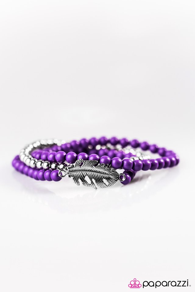 Paparazzi ♥ Round The FLOCK - Purple ♥ Bracelet