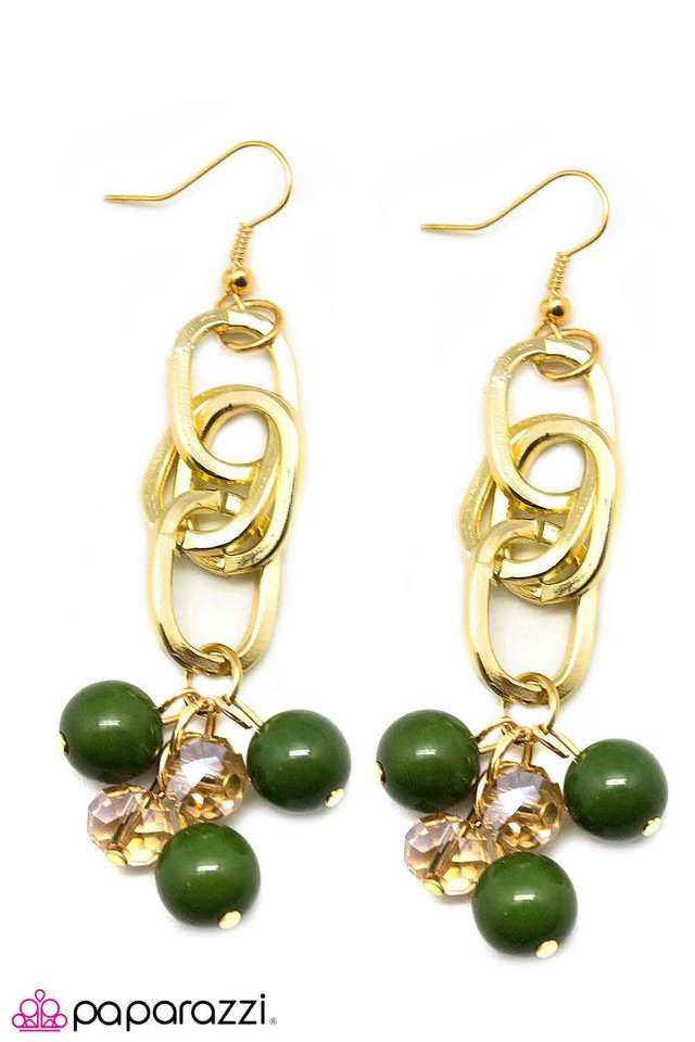 Paparazzi ♥ Just My Luck - Green ♥ Earrings