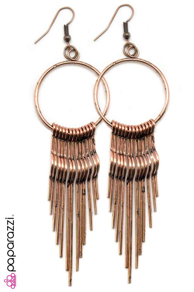 Paparazzi ♥ Do Not Sass Me - Copper ♥ Earrings