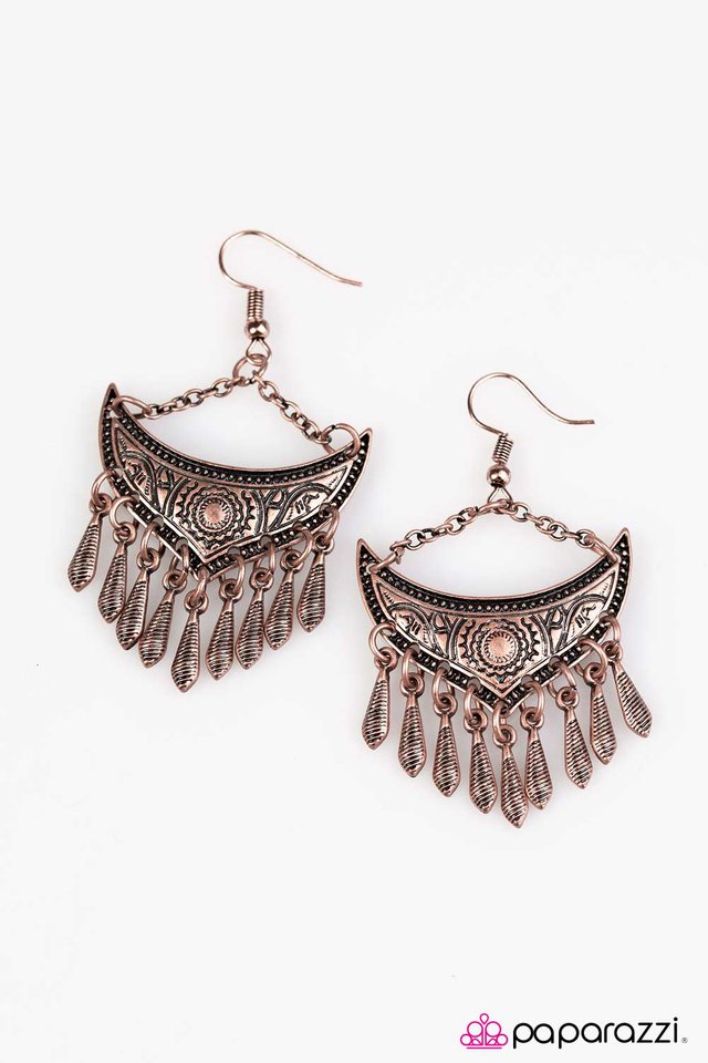 Paparazzi ♥ Put On Your Boots - Copper ♥ Earrings