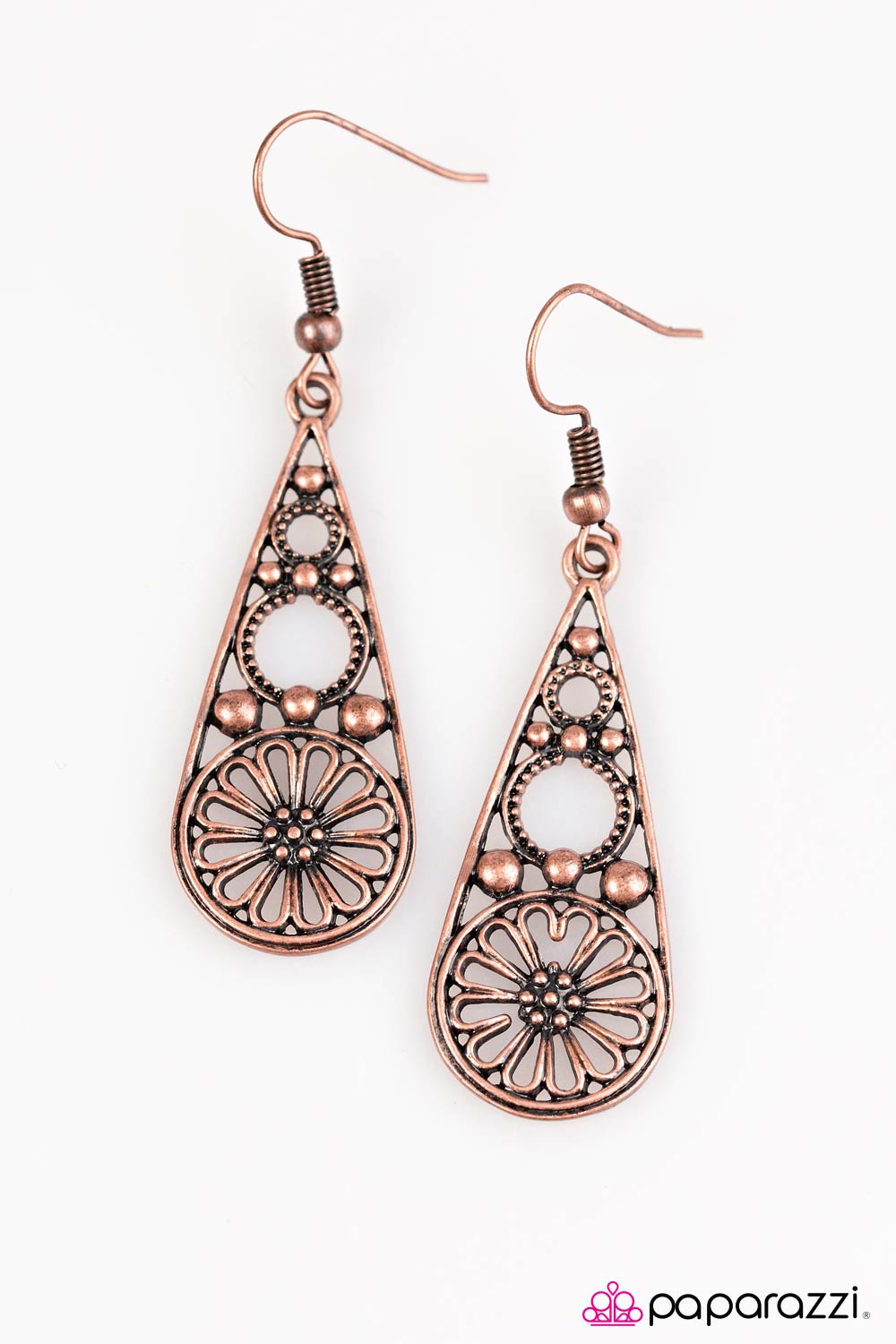 Paparazzi ♥ Let It Bloom - Copper ♥ Earrings