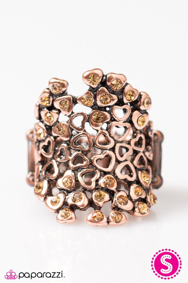 Paparazzi ♥ Heart Happenstance - Copper ♥ Ring