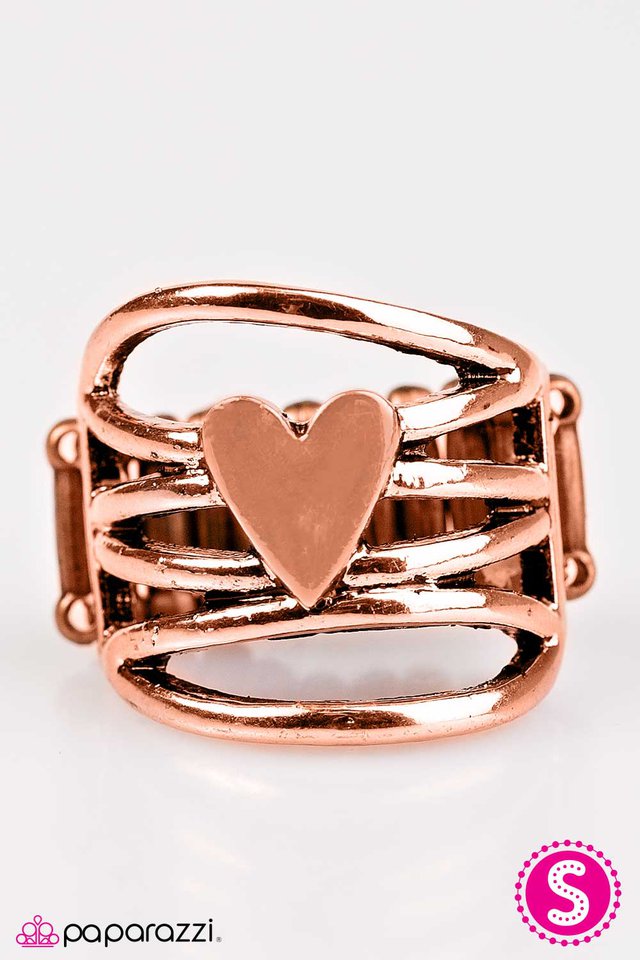 Paparazzi ♥ Racing Heart - Copper ♥ Ring