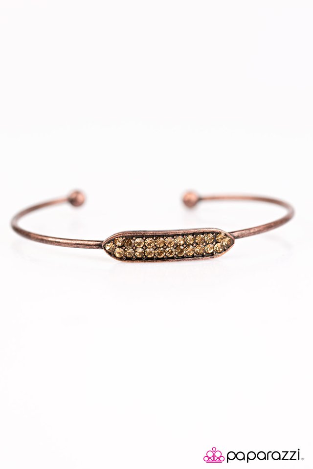 Paparazzi ♥ Leave A Little Sparkle - Copper ♥ Bracelet