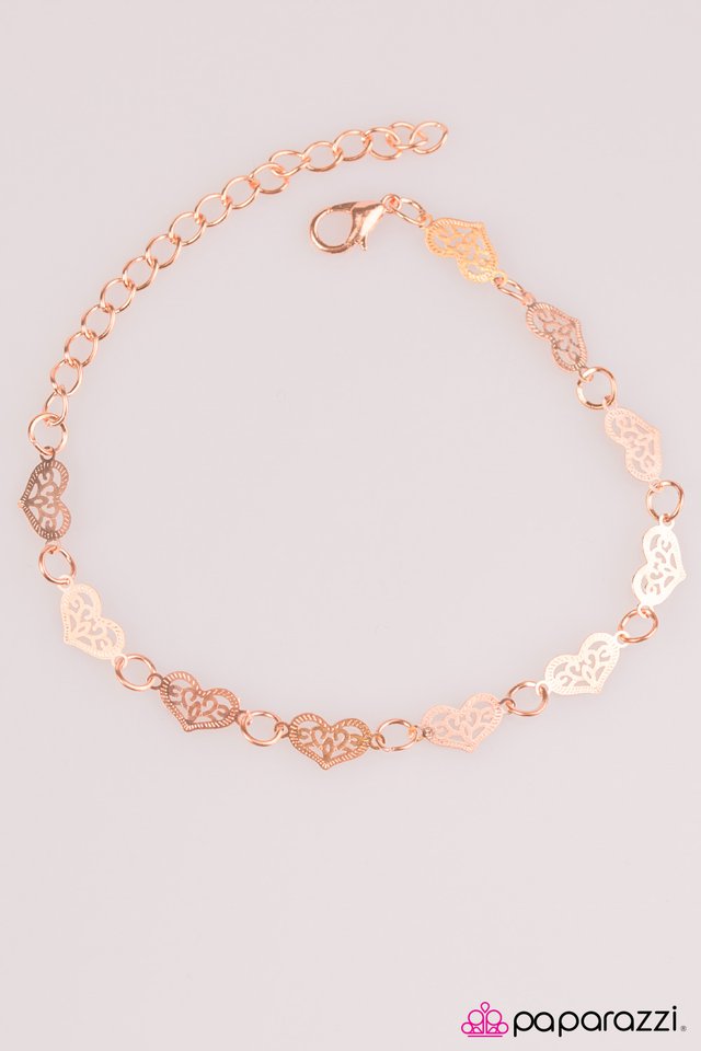 Paparazzi ♥ Glad To HEART It - Rose Gold ♥ Bracelet