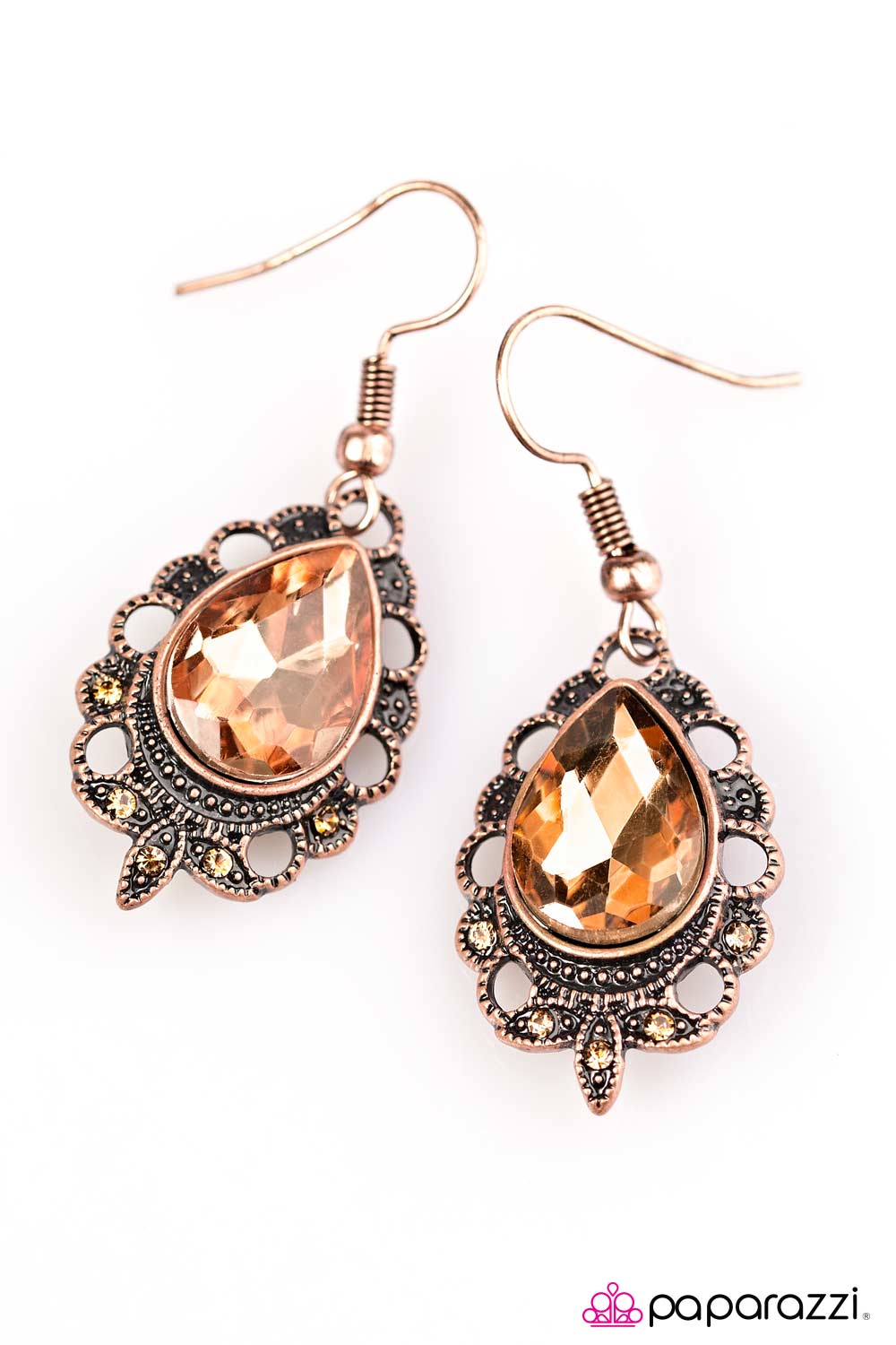Paparazzi ♥ Classy Casanova - Copper ♥ Earrings