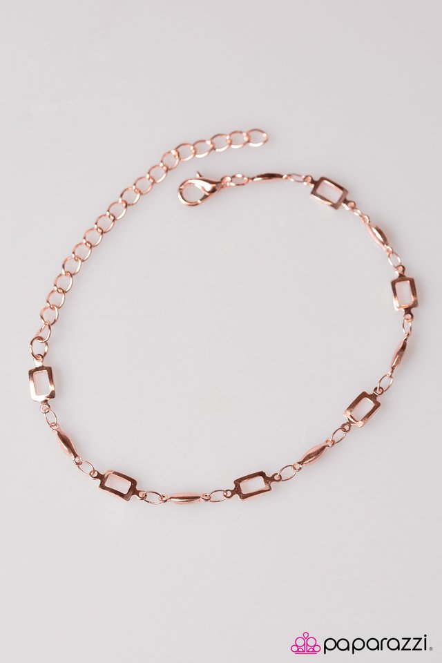 Paparazzi ♥ Ill Be SQUARE - Rose Gold ♥ Bracelet