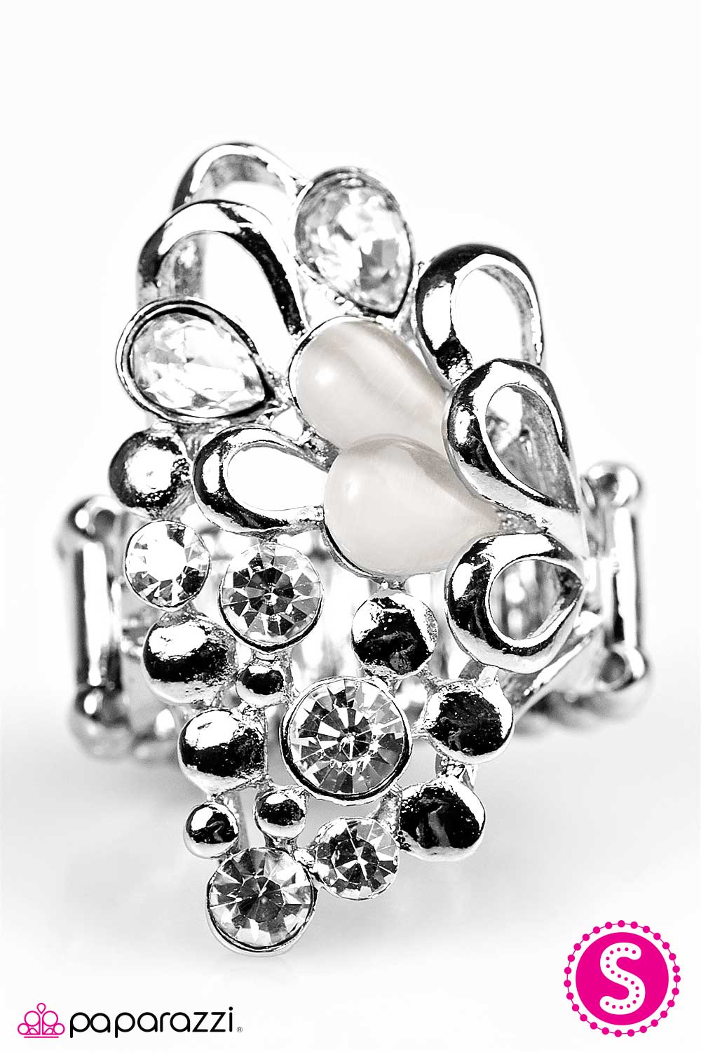 Paparazzi ♥ Sparkle Splash - White ♥ Ring
