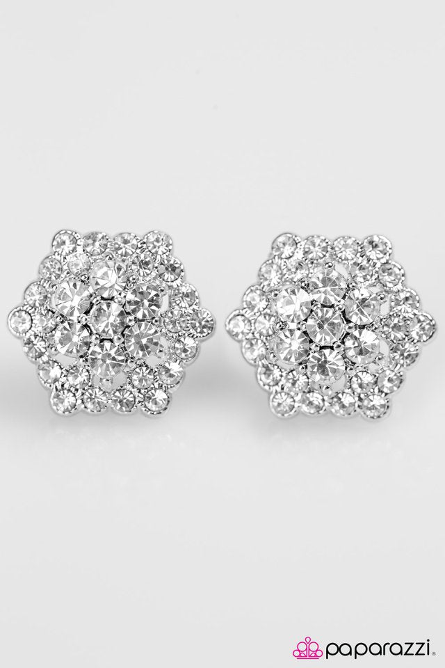 Paparazzi ♥ That Special Day - White ♥ Post Earrings